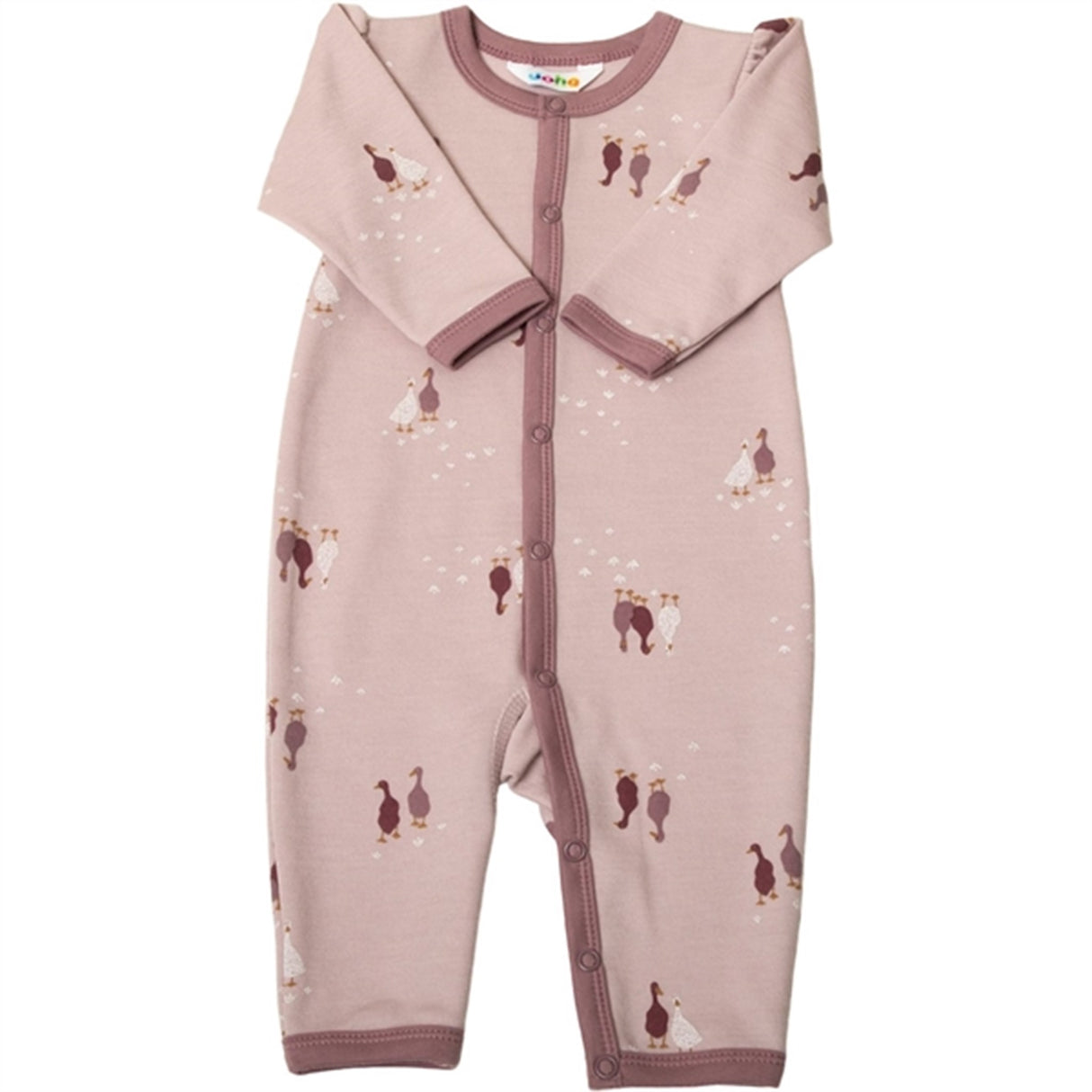 Joha Wool/Cotton Rose AOP Onesie