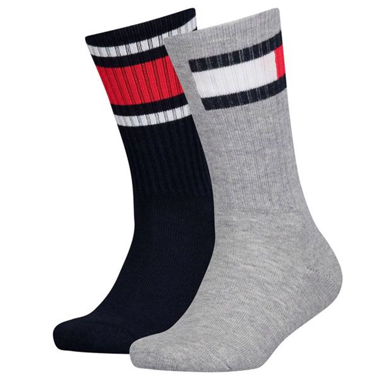 Tommy Hilfiger 2-pak Flag Socks Middle Grey Melange