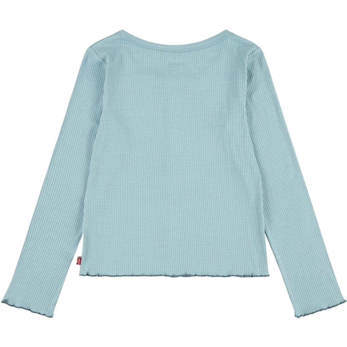 Levi's Scoop Neck Ribbed Blouse Aqua Sea Blue 4