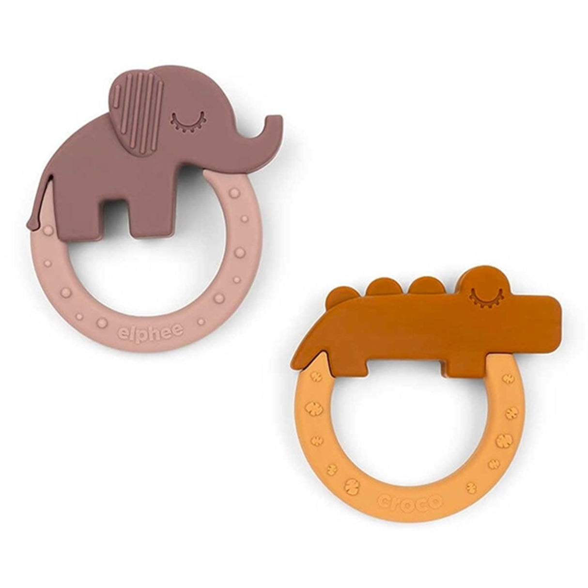 Done by Deer Teether 2-pack Deer Friends Mustard/Powder