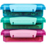 Sistema Sandwich Box Lunch Box 450 ml Lunch Mixed Pack 3-pack