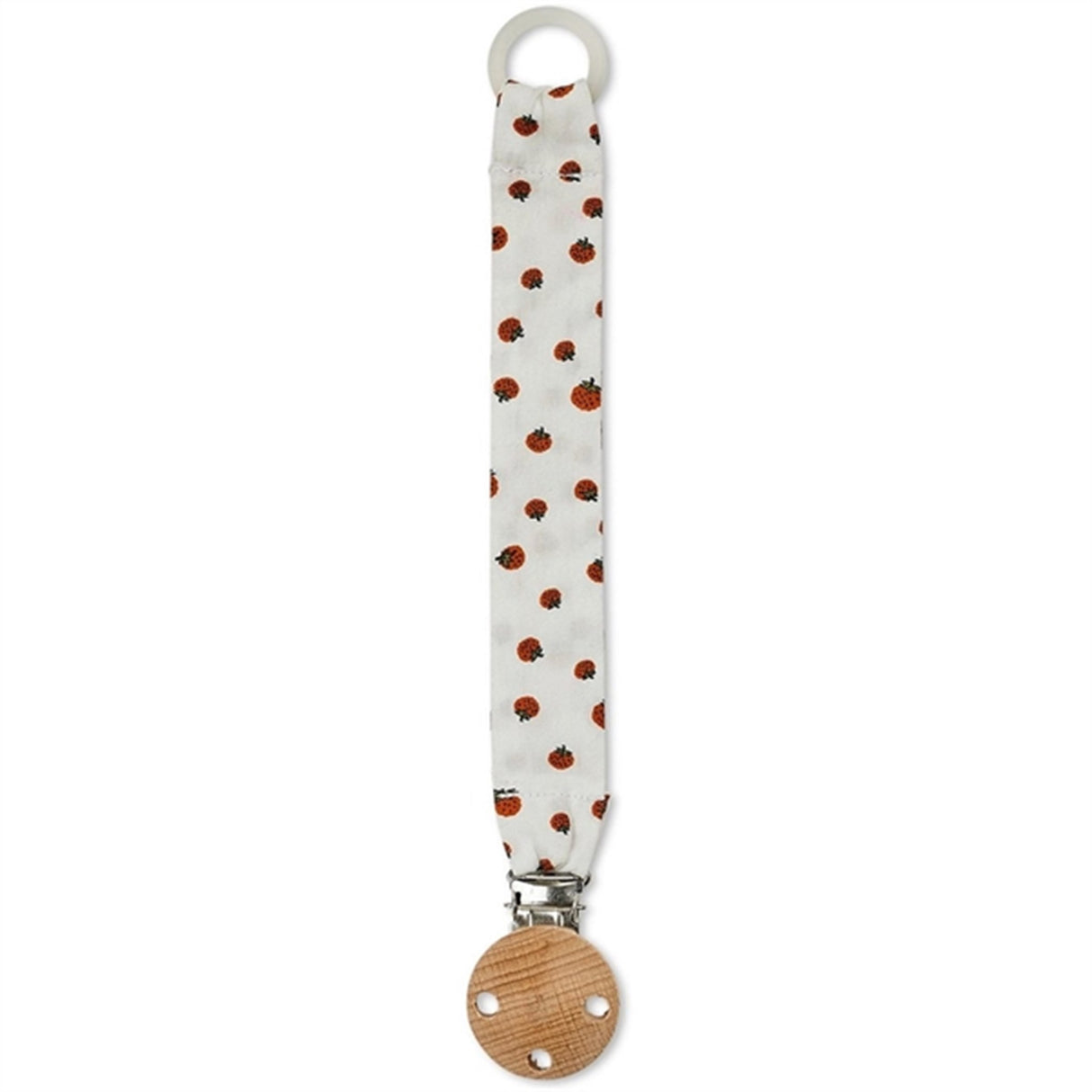 Smallstuff Woven Pacifier Strap White