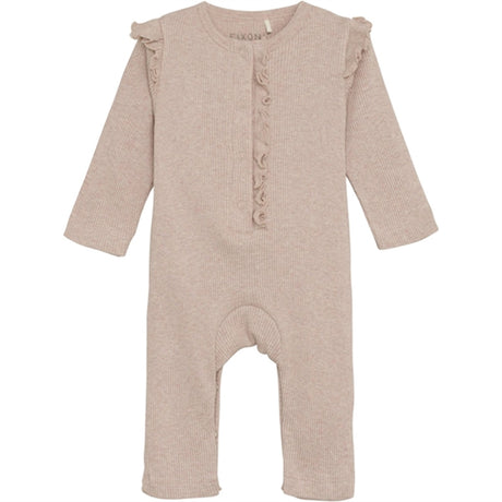 FIXONI Silver Peony Romper LS Rib