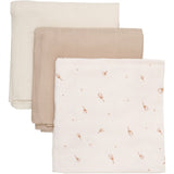 FIXONI Silver Peony Muslin Cloth 3-Pack