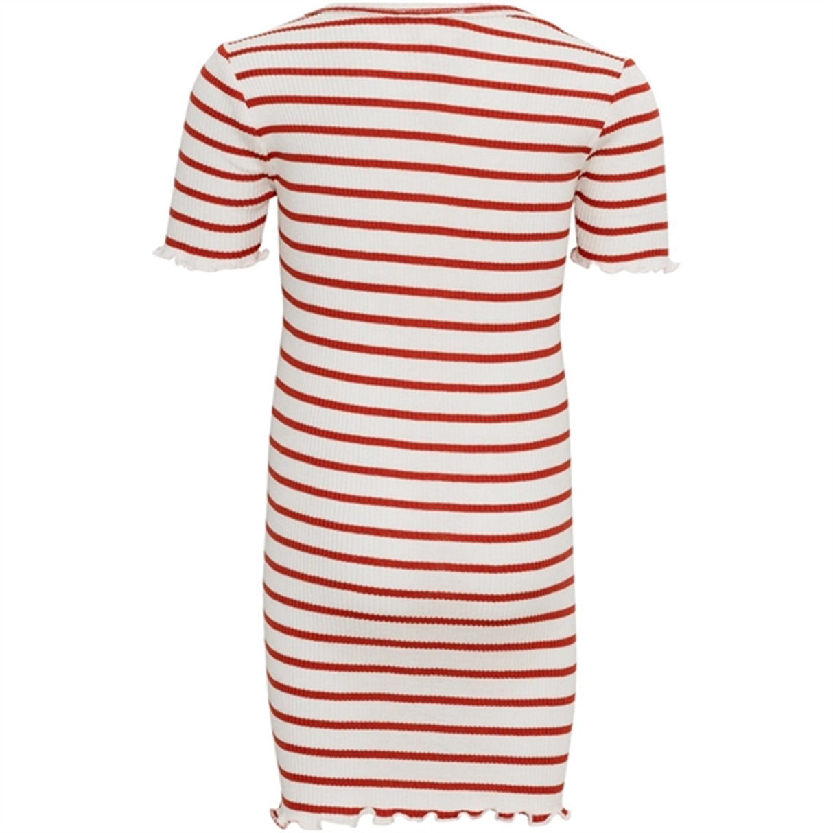 Minimalisma Bird Dress Poppy Red And Cream Stripes 6