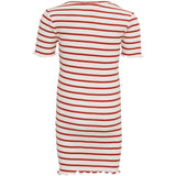 Minimalisma Bird Dress Poppy Red And Cream Stripes 6