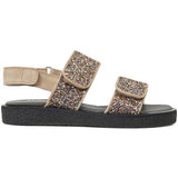 Angulus Glitter Sandal W. Velcro Sand/Multi Glitter 2