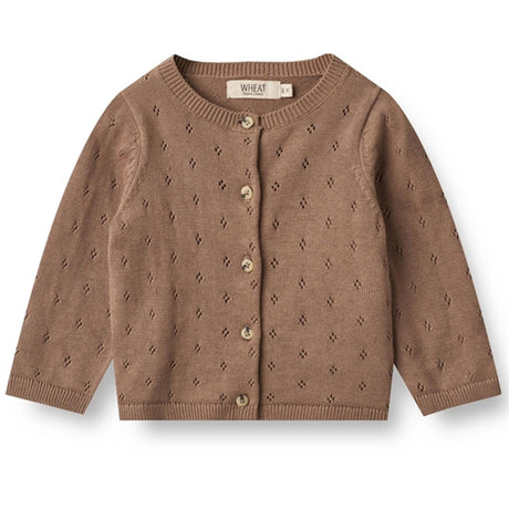 Wheat Cocoa Brown Knit Cardigan Maia