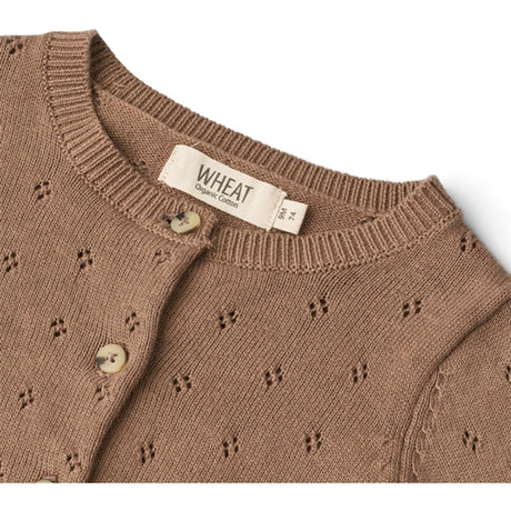 Wheat Cocoa Brown Knit Cardigan Maia 2