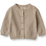 Wheat Soft Beige Knit Cardigan Magnella