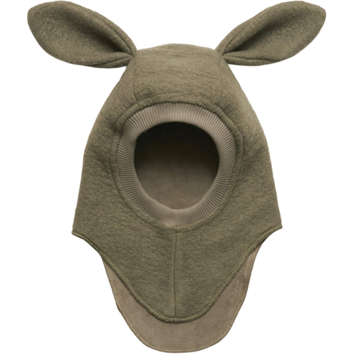 Huttelihut Balaclava Ears Wool Bunny Green Olive