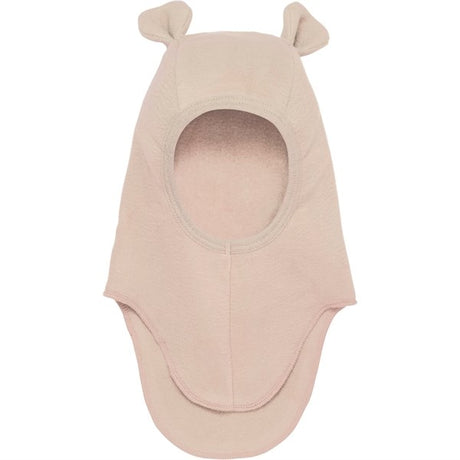 Huttelihut Balaclava Ears Cotton Fleece Mahogany Rose