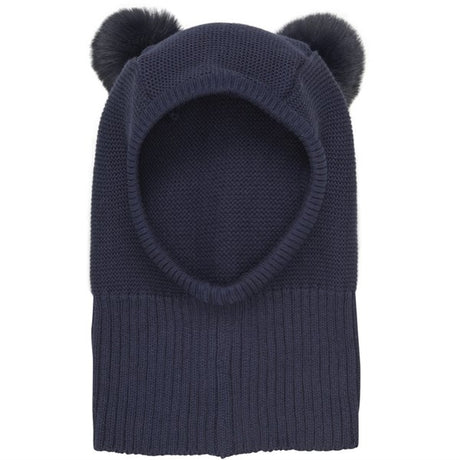 Huttelihut Balaclava Knit m. Pompoms Navy