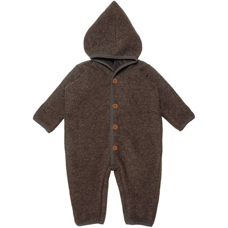 Huttelihut Pram Suit Wool Pooh Dark Brown