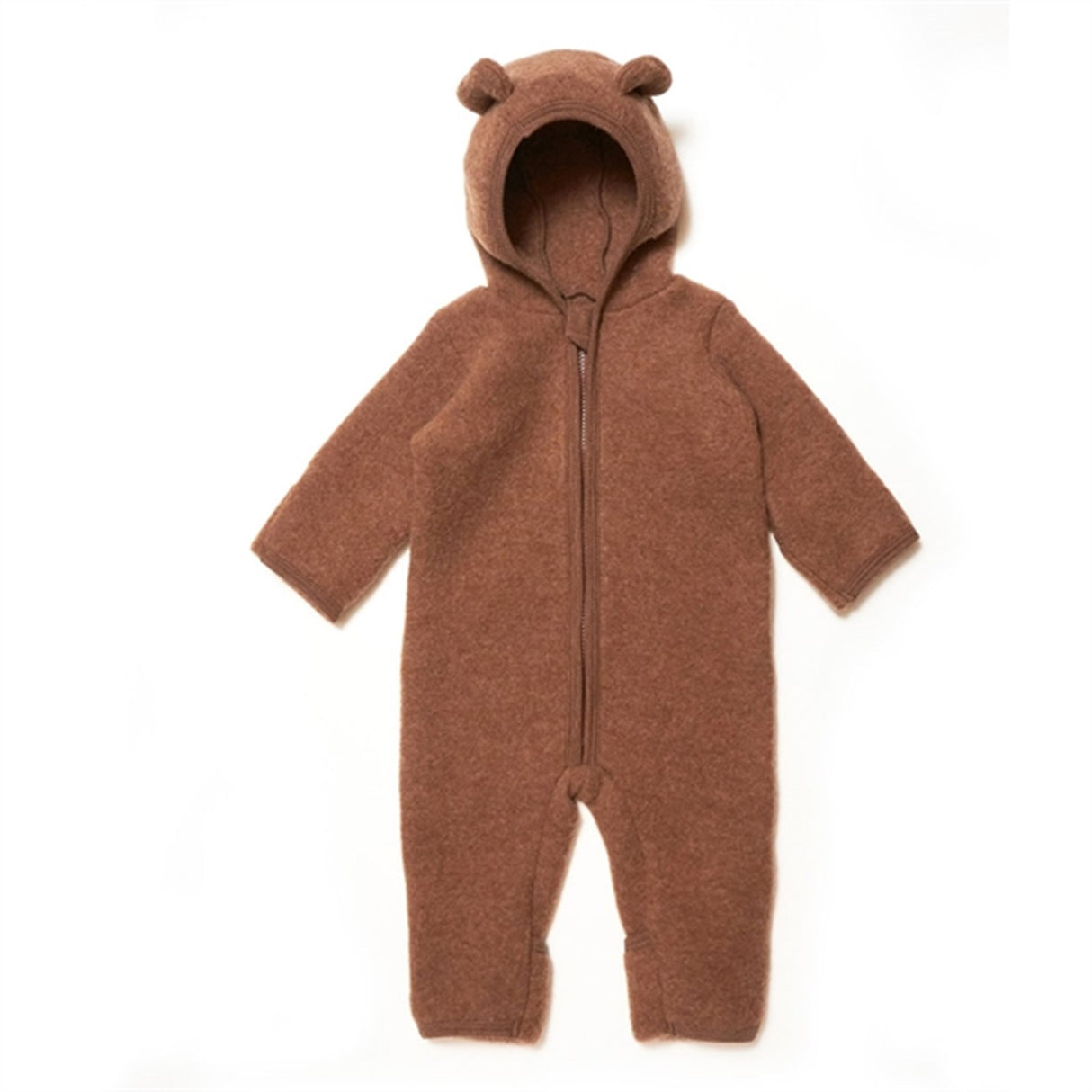 Huttelihut Pram Suit Ears Soft Wool Allie Caramel Cafe