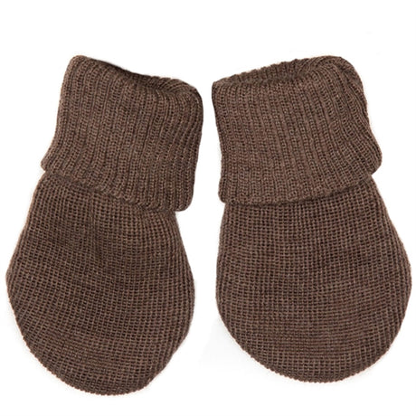 Huttelihut Mittens Wool Knit Mitty Brown