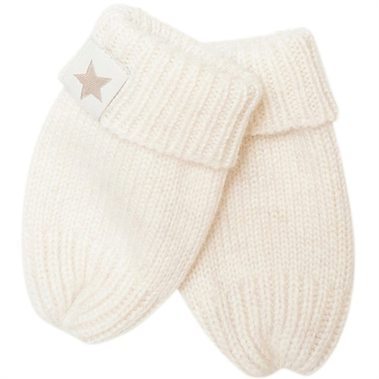 Huttelihut Mittens Wool Knit Soft Cash Off-white