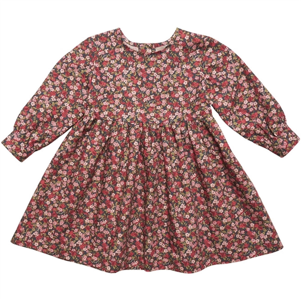 Huttelihut Dress LS Made w. Liberty Fabric Nectar Red