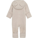 Huttelihut Pram Suit Ears Cotton Fleece Camel Melange 3