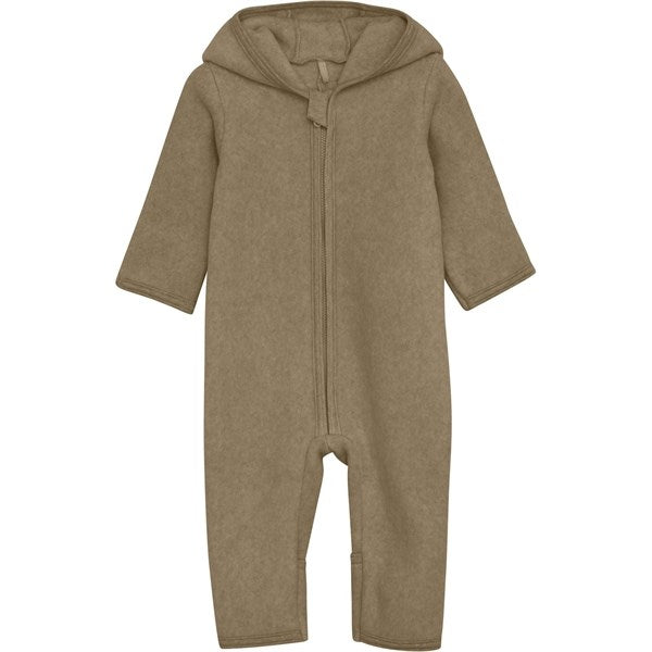 Huttelihut Pram Suit Ears Cotton Fleece Molé Melange