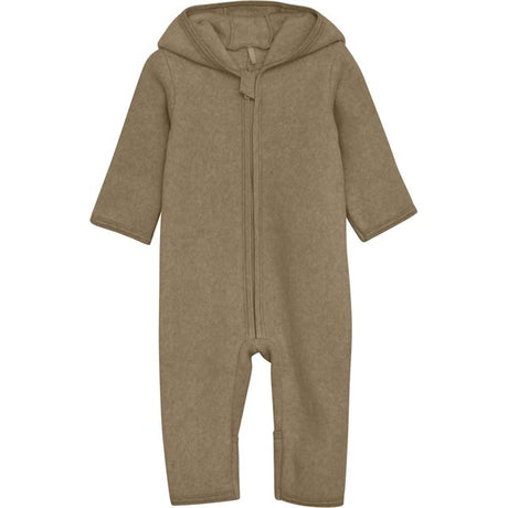 Huttelihut Pram Suit Ears Cotton Fleece Molé Melange