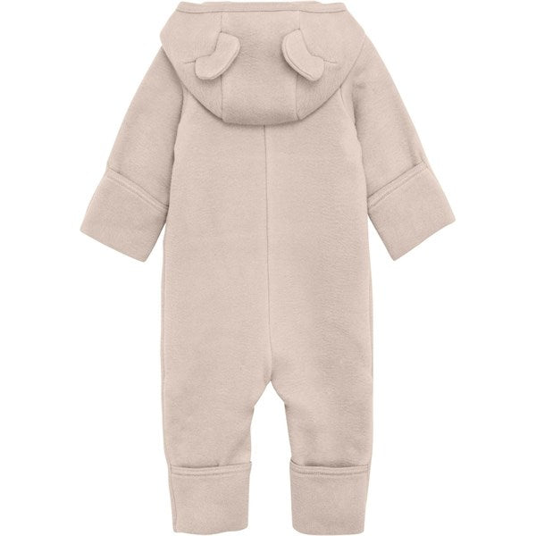 Huttelihut Pram Suit Ears Cotton Fleece Almond Peach 2