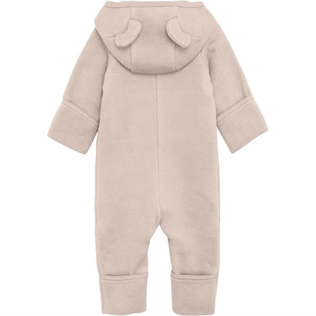 Huttelihut Pram Suit Ears Cotton Fleece Almond Peach 2