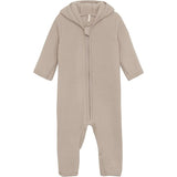 Huttelihut Pram Suit Ears Wool Fleece Dust Melange