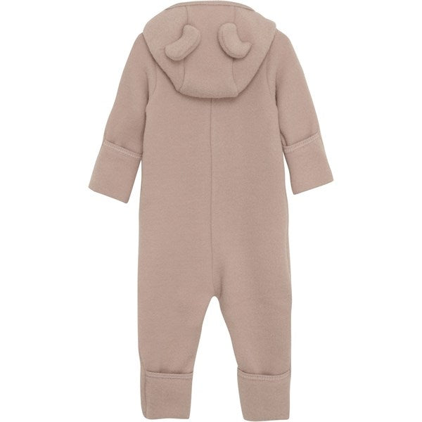 Huttelihut Pram Suit Ears Wool Fleece Mahogany Rose 3