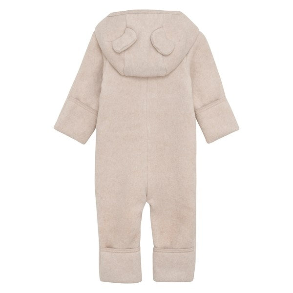 Huttelihut Pram Suit Ears Cotton Fleece Camel Melange 3