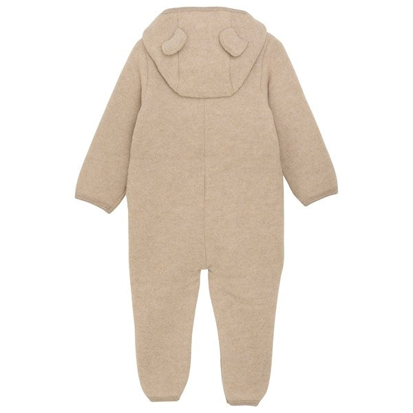 Huttelihut Pram Suit Ears Wool Fleece Dust Melange 3