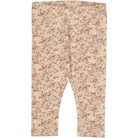 Wheat Pale Lilac Flowers Jersey Leggings