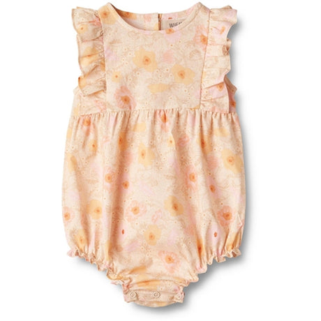 Wheat Alabaster Flower Bobbles Romper Emmaline