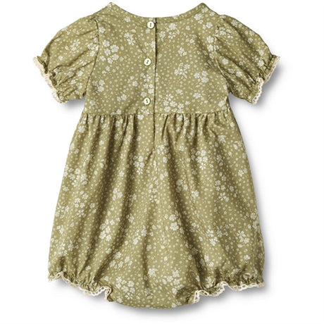 Wheat Green Flowers Romper Vigga 2