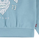 Levi's Lace Trim V-neck Blouse Aqua Sea Blue 4