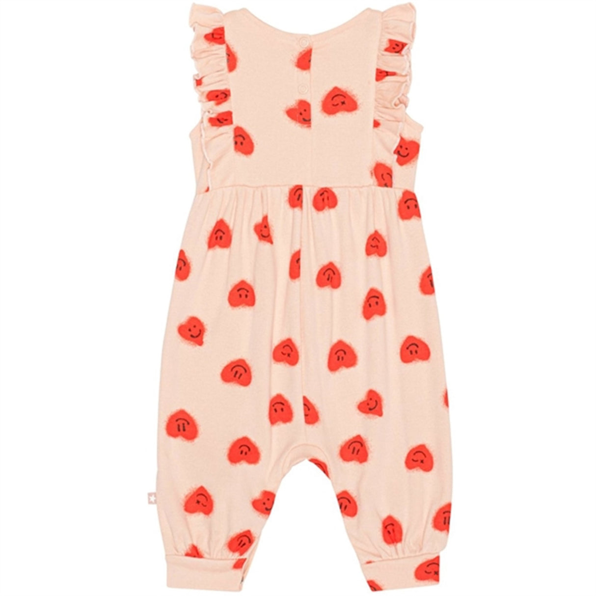 Molo Red Hearts_ Jersey Fallon Short Sleeve Bodysuit 2