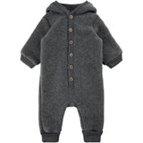 Mikk-Line Wool Suit W. Hood Anthracite Melange