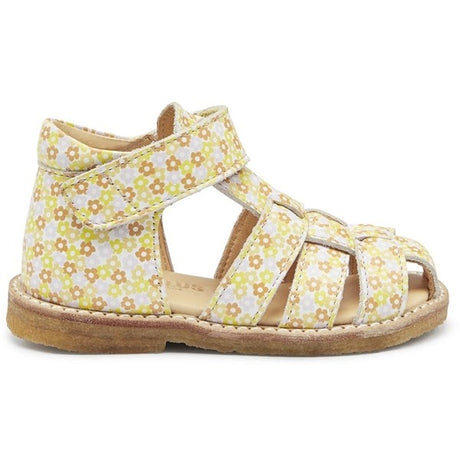 Angulus Starter Sandals Yellow Flower Print 2