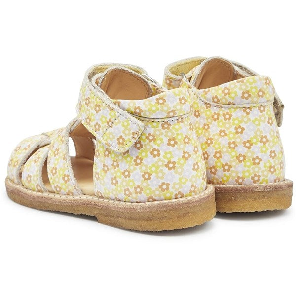 Angulus Starter Sandals Yellow Flower Print 3