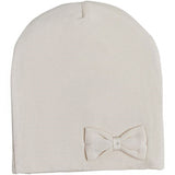 Racing Kids Beanie Windproof 2-layer Bow Eggshell