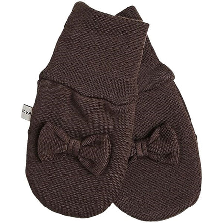 Racing Kids Mittens Baby Bow Chocolate Brown