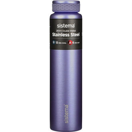 Sistema Stainless Steel Water Bottle 280 ml Purple