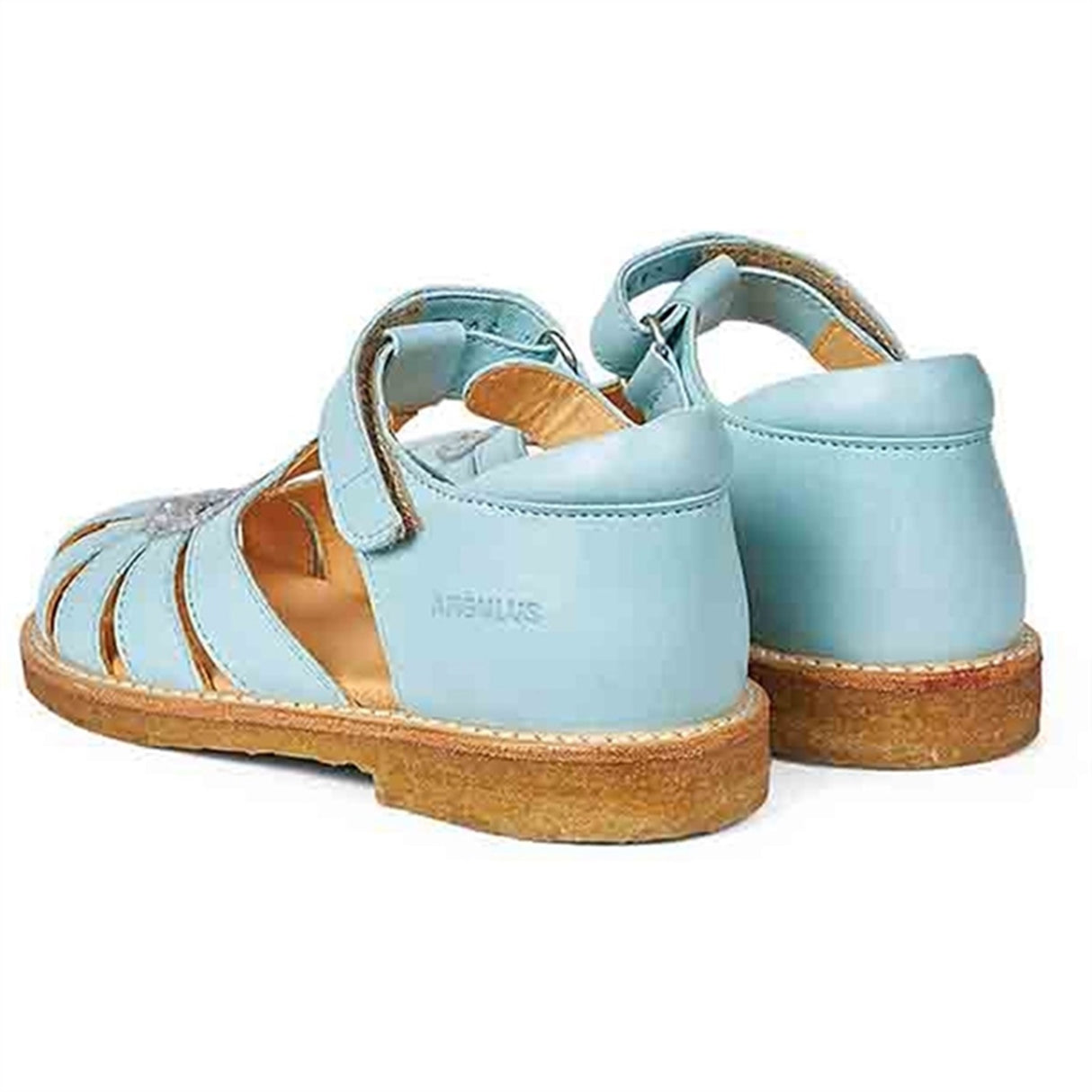 Angulus Hjerte Sandal W. Velcro Mint/Mint Glitter 3