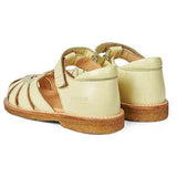 Angulus Hjerte Sandal W. Velcro Light Yellow/Light Yellow Glitter 3