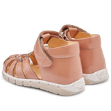 Angulus Heart Sandal W. Velcro Dark Peach/Multi Glitter 3