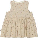 Wheat Fossil Flowers Dot Josephine Dress 3