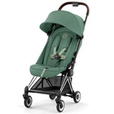 Cybex Coya Stroller Chrome Dark Brown Leaf Dark Green