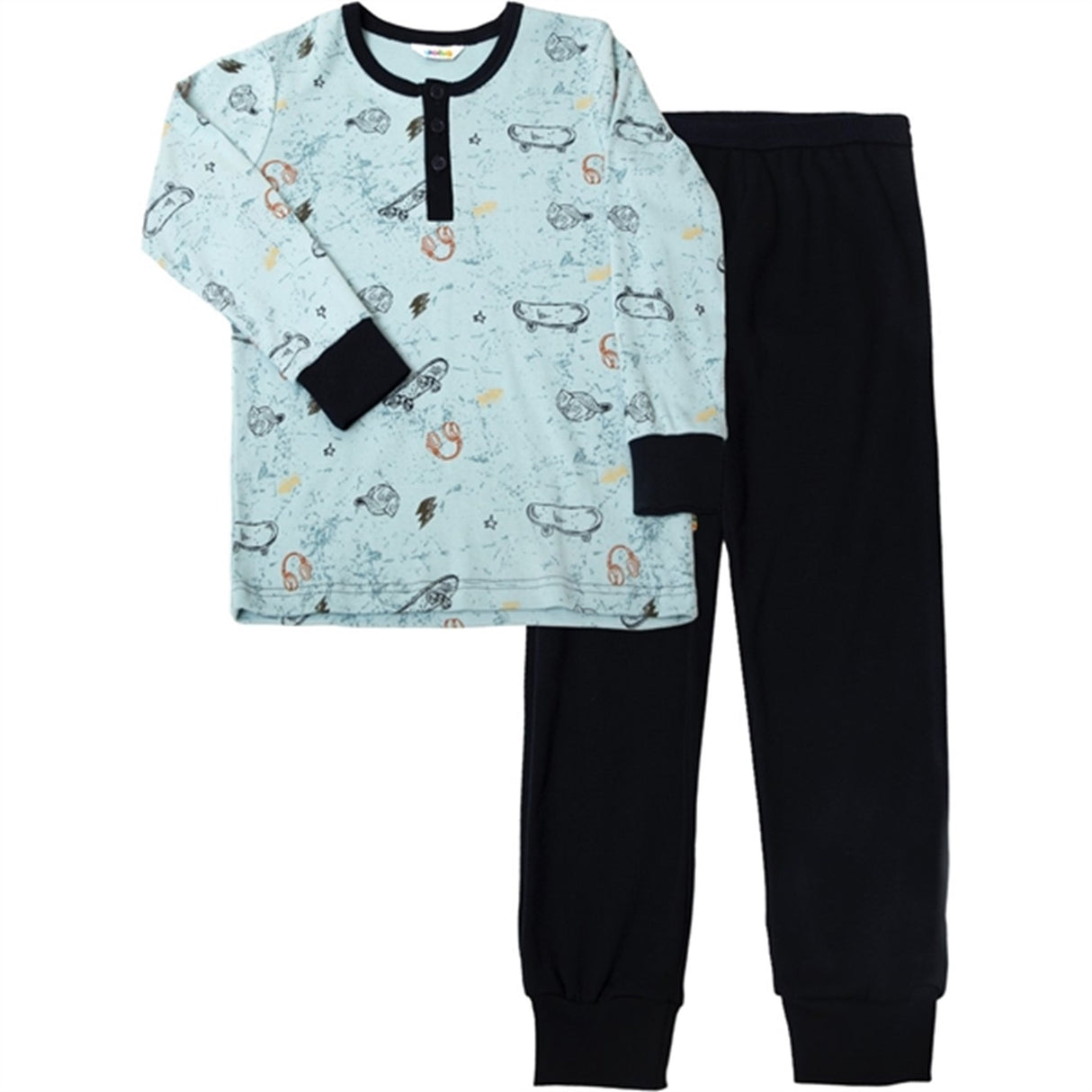 Joha Cotton Blue AOP Pyjamas