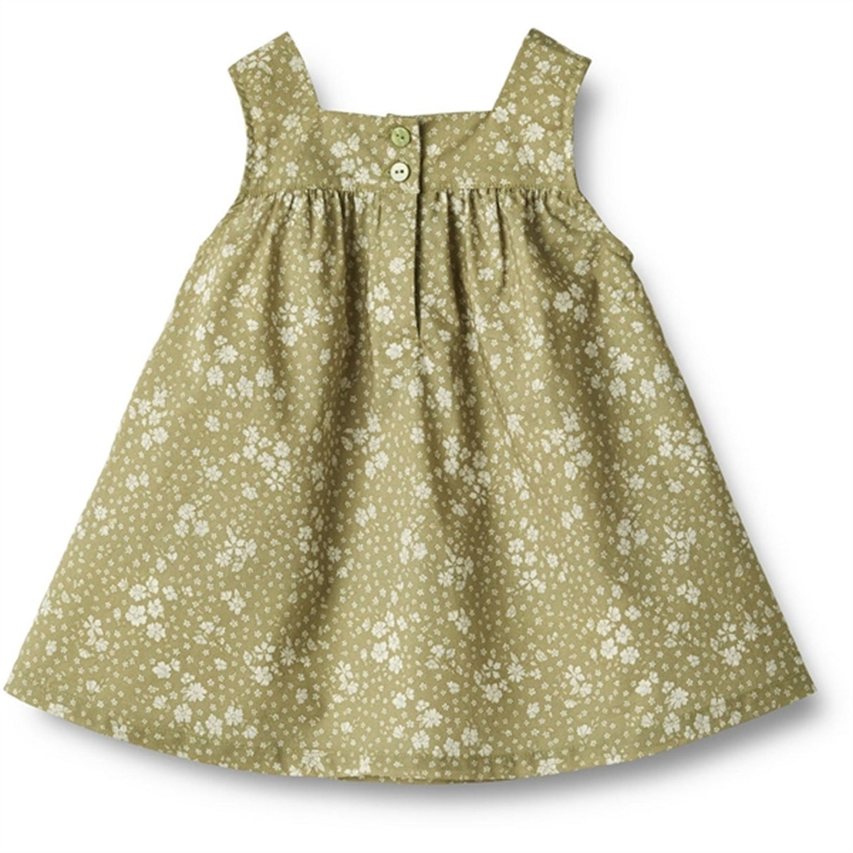 Wheat Green Flowers Dress Ayla 2