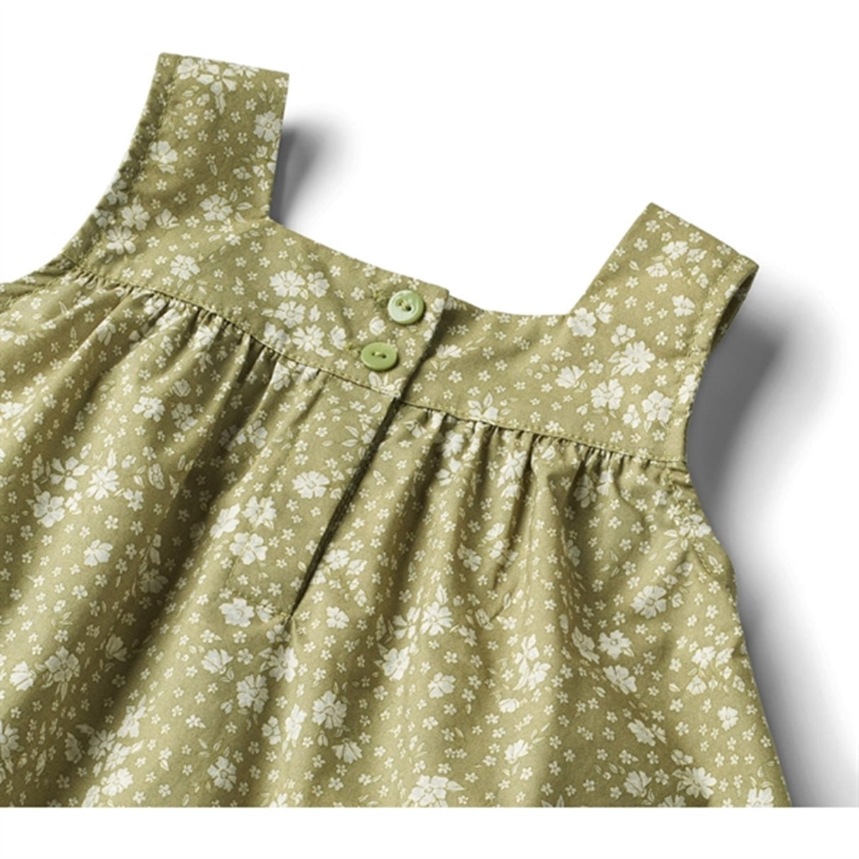 Wheat Green Flowers Dress Ayla 3